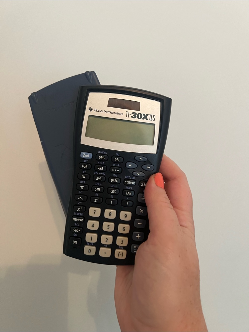 TI-30XIIS scientific statistics calculator. Navy blue. Texas Instruments